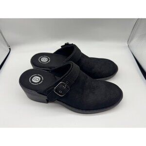 Bzees Women's Black Open Book Washable Clog Mule Shoe Women Size 8.5M